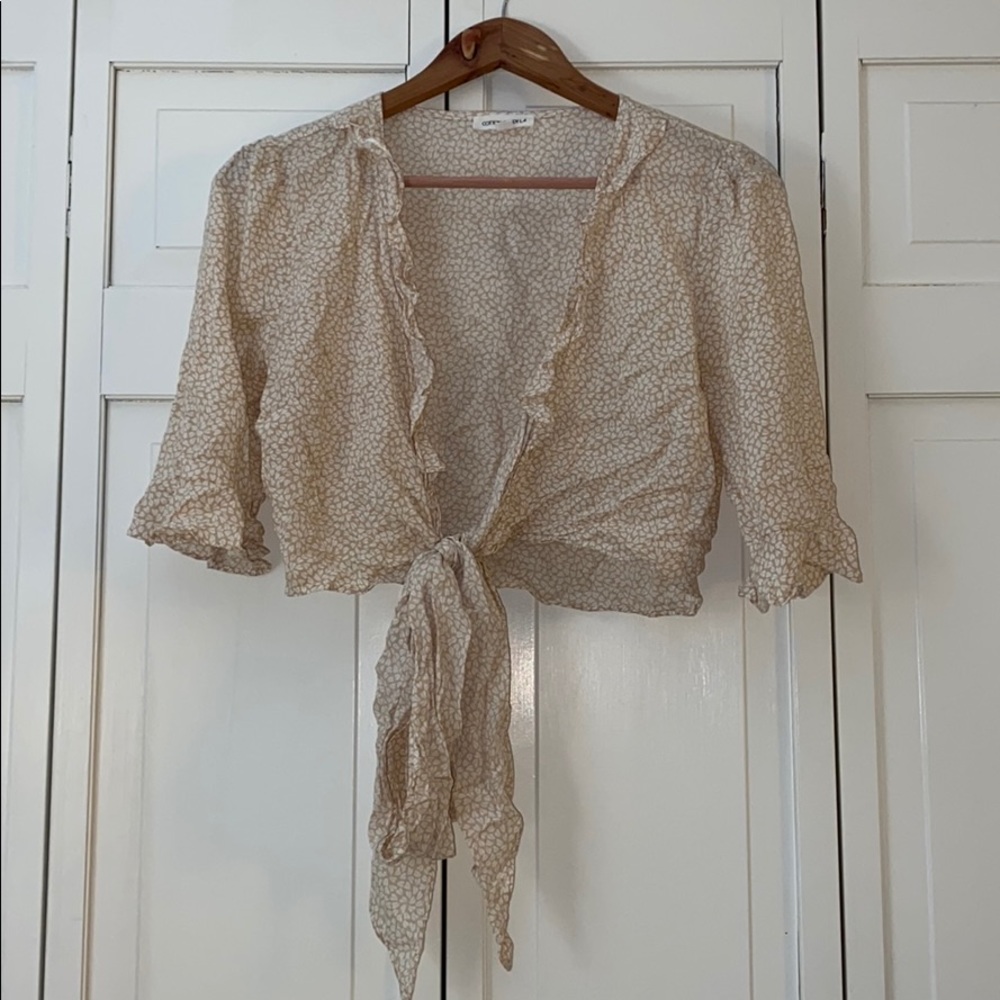 Cropped flowy tie top by cottoncandyLA - Picture 2 of 3